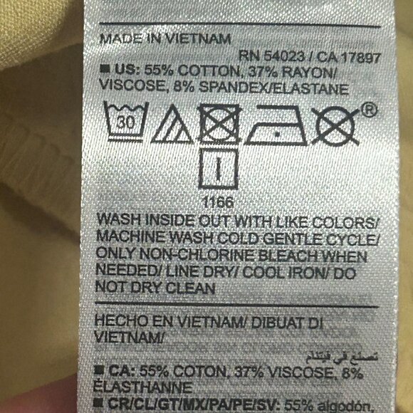 Old Navy Womens High-Rise Pixie Skinny Ankle Pants Size 14 Yellow Stretch Fabric - Picture 9 of 12